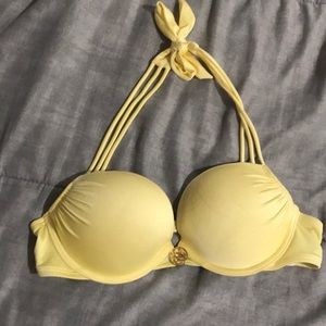 Yellow Victoria secret push-up bikini top 34B